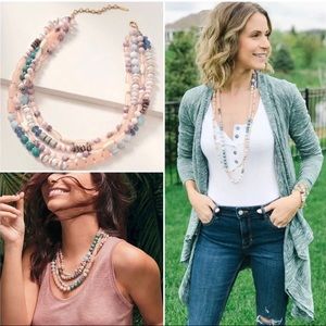 Stella & Dot Brix Statement Necklace - Never Worn Boho blush